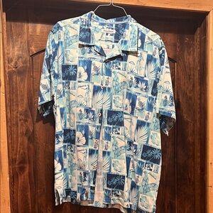 Tommy Bahama Blue Floral Casual Shirt